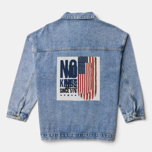 Keine Könige seit 1776 Patrioten-Flag-Shirt-Design Jeansjacke