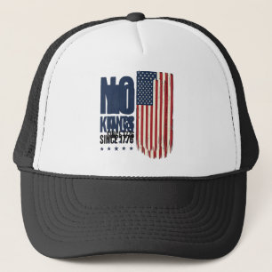 Keine Könige seit 1776 Patrioten-Flag-Shirt-Design Truckerkappe