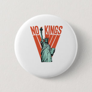Keine Könige Statue Des Protests Amerikanischer Kl Button