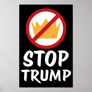 KEINE KÖNIGE STOPP TRUMP Anti-Trump RYB Protes Poster