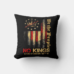 Keine Könige Vintage America Flagge 1776 18. Oktob Kissen