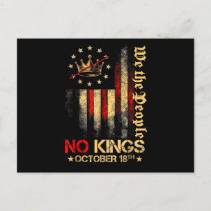 Keine Könige Vintage America Flagge 1776 18. Oktob Postkarte