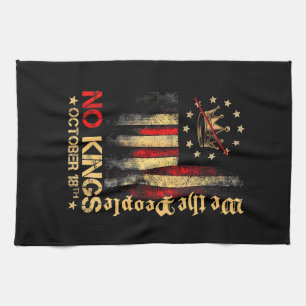 Keine Könige Vintage Amerika Flagge 1776 18. Oktob Geschirrtuch