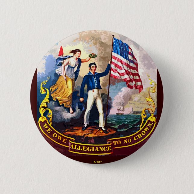 Keine Krone - Knopf Button (Vorderseite)