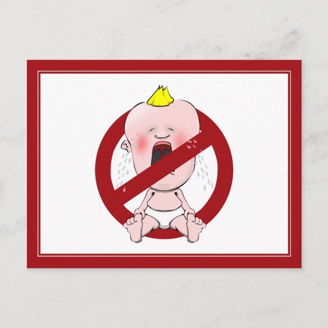 KEINE KRY BABIES POSTKARTE (Vorderseite)