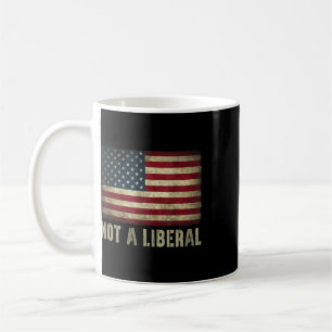 Keine liberale Vintage-USA-Flagge 4. Juli Konserva Kaffeetasse