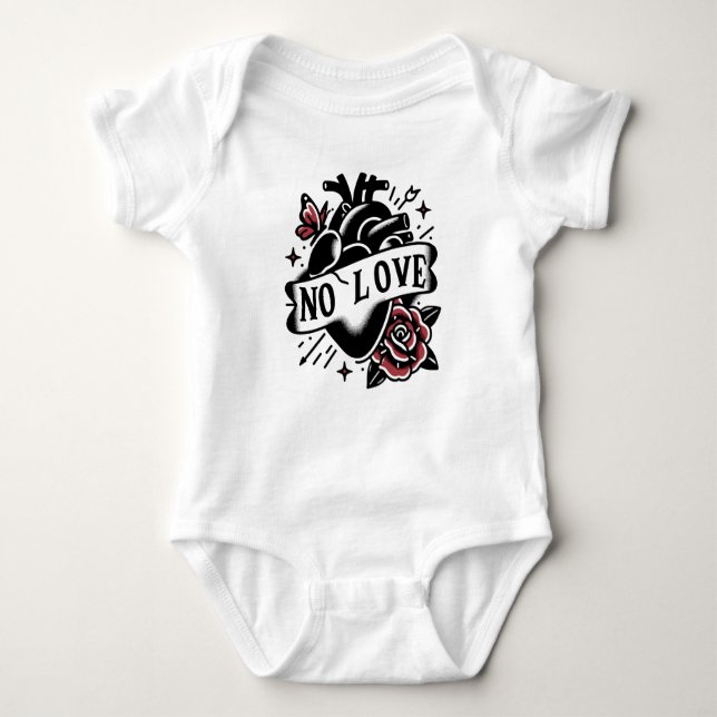 Keine Liebe Flash Tattoo Baby Strampler (Vorderseite)