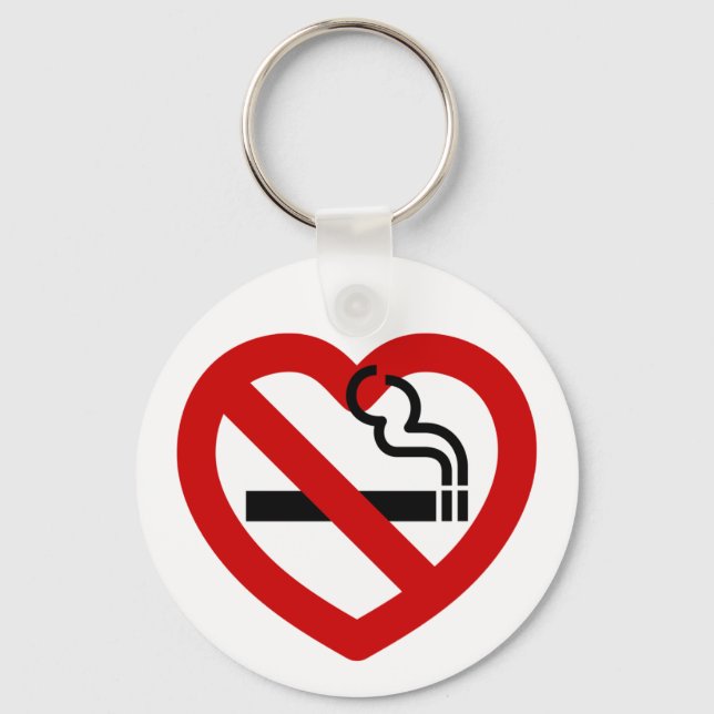 Keine Liebe für das Rauchen Schlüsselanhänger (Vorderseite)