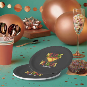 Keine LIEBE No Tacos Funny Taco Pun Pappteller