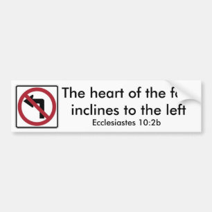 Keine links Drehung Autoaufkleber