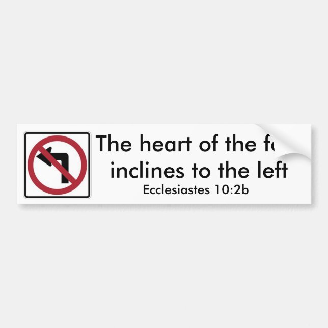 Keine links Drehung Autoaufkleber (Vorne)