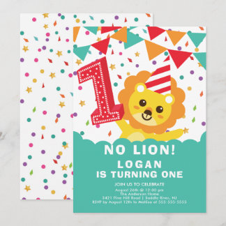 Keine Lion 1. Geburtstag Einladung