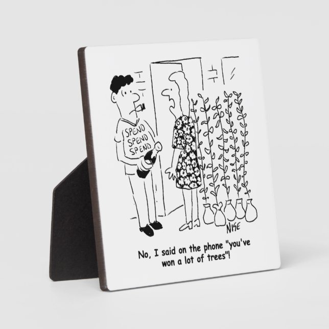 Keine Lotterie gewinnen - Stattdessen Bäume gewinn Fotoplatte (Vorderseite)