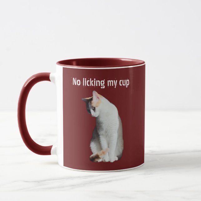 Keine Lust auf meinen Becher - Lustiger Katzenbech Tasse (Links)