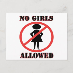 Keine Mädchen erlaubt Postkarte