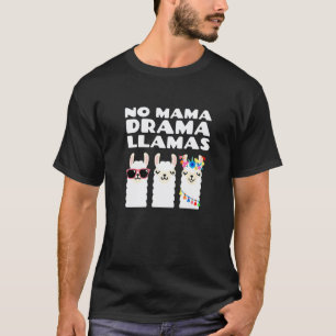 Keine Mama-Drama-Lamas Vintage-Sonnenuntergang-Ti T-Shirt