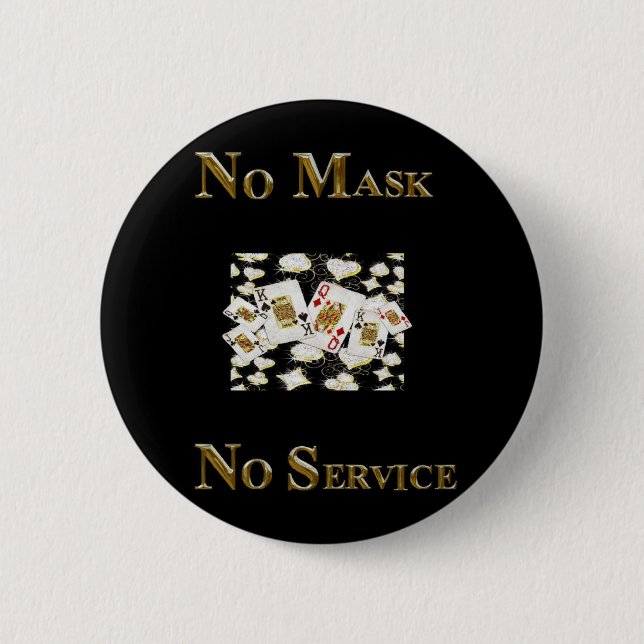 KEINE MASK KEIN SERVICE LAS VEGAS BUTTON (Vorderseite)