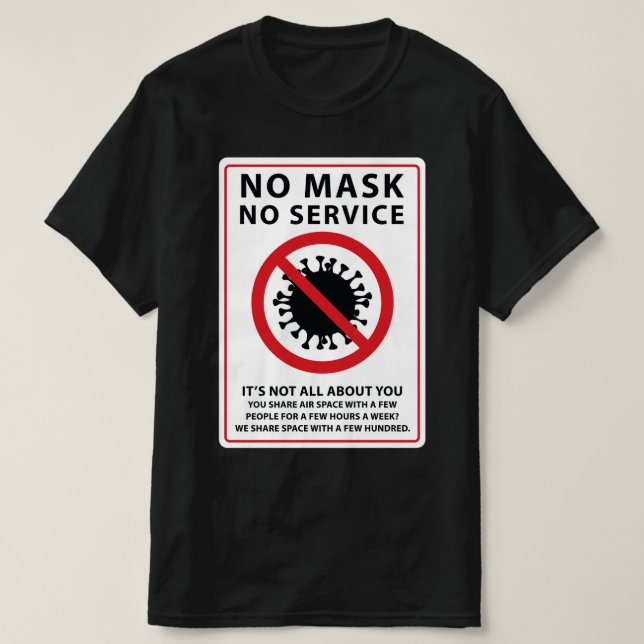 Keine Maske für gemeinsame Flugverbindung T-Shirt (Design vorne)
