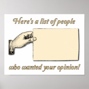 Keine Meinung Gewollt Funny Poster