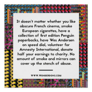 Keine Menge der coolen Dose Missbrauch oben Poster