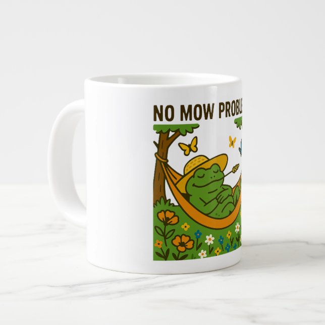 Keine Mohnprobleme Jumbo-Tasse (Vorderseite Links)