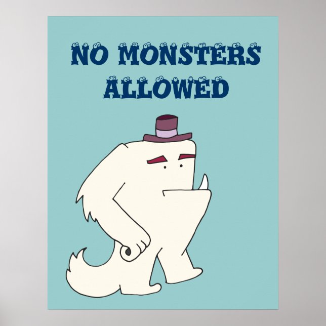 Keine Monster erlaubt Poster (Vorne)