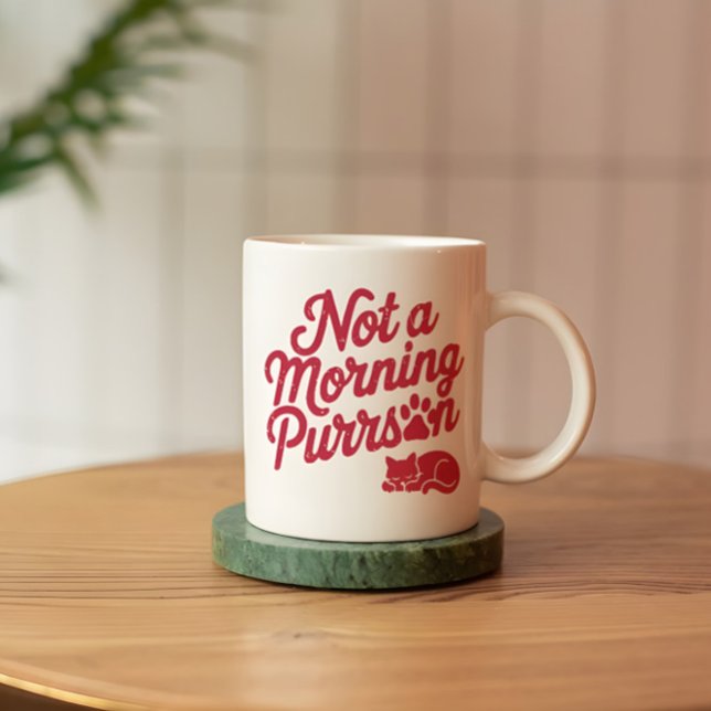 Keine morgendliche Purson Funny Cat Tasse (Von Creator hochgeladen)