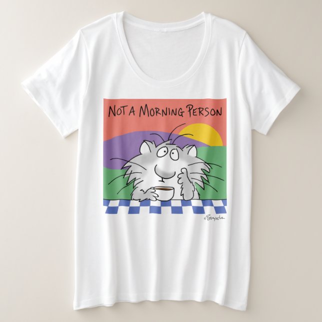 KEINE MORNPERSON VON Sandra Boynton Große Größe T-Shirt (Design vorne)