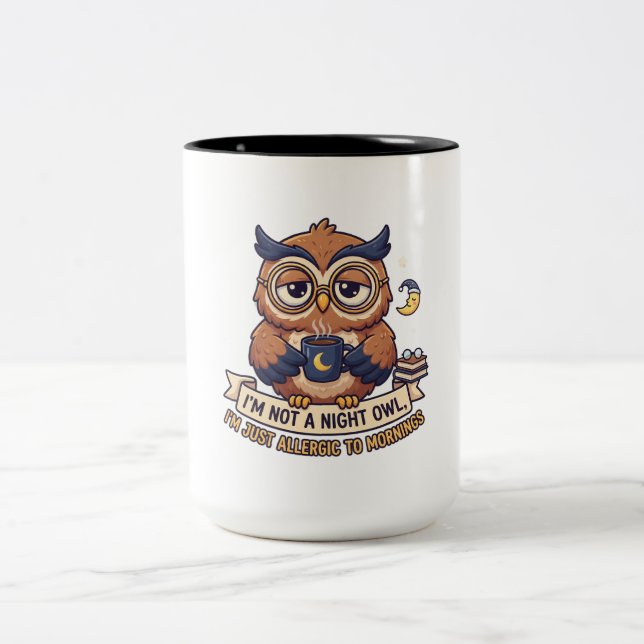 Keine Nachteule Kaffeetasse | Allergisch gegen Mor (Mittel)