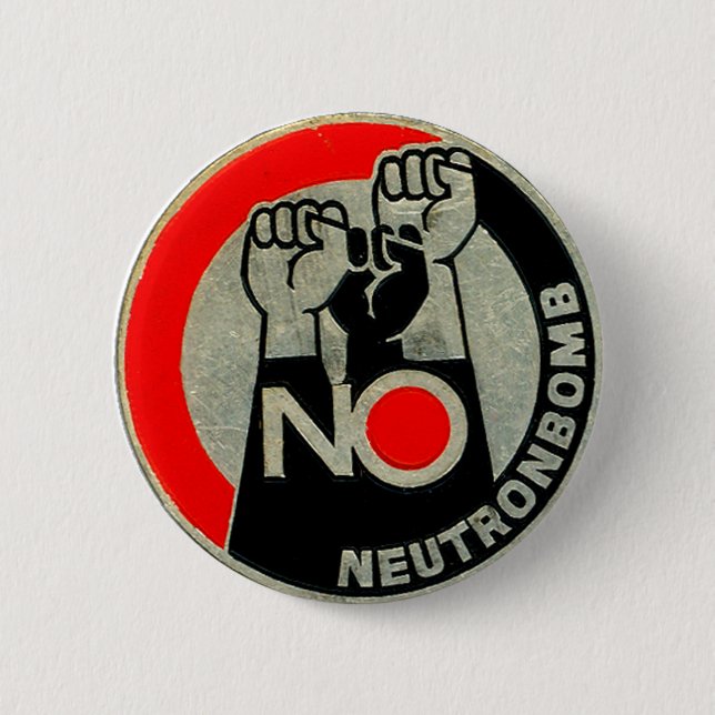 Keine Neutronen - Taste Button (Vorderseite)