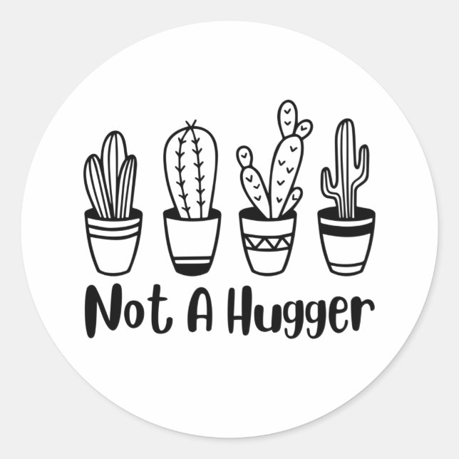 Keine Niedliche Cactus Design Tasse Tote Bag Runder Aufkleber (Vorderseite)