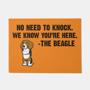 Keine Notwendigkeit, den Beagle zu klopfen Fußmatte