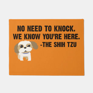 Keine Notwendigkeit, den Shih tzu klopfen Fußmatte