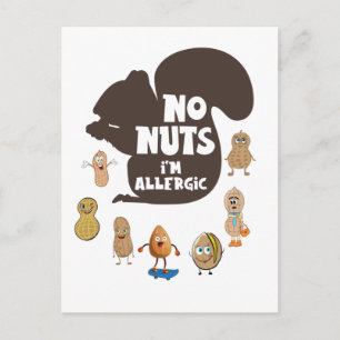 Keine Nüsse Ich bin allergisch Erdnussallergie-Bew Postkarte