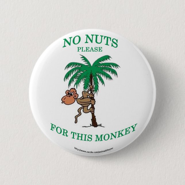 Keine nuts Allergie scherzt Knopf! Button (Vorderseite)