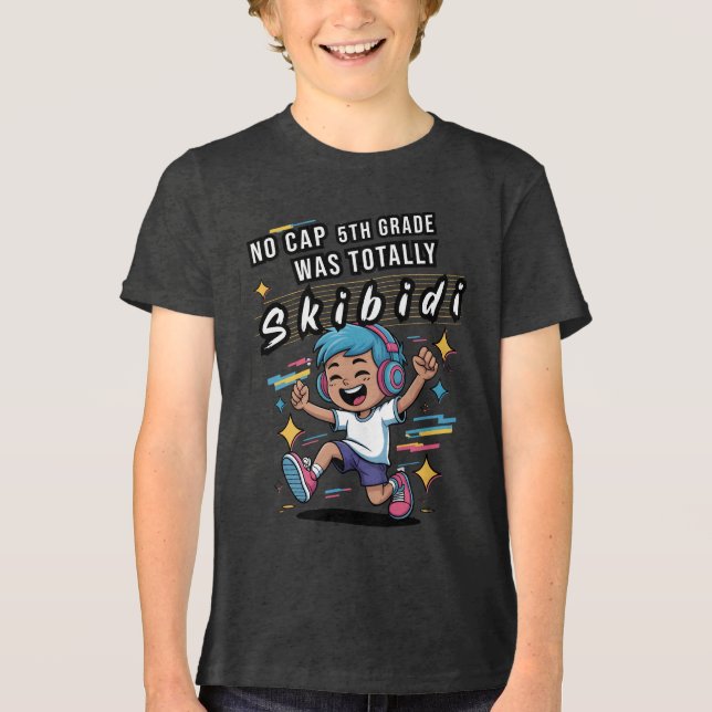Keine Obergrenze 5. Klasse war völlig Skibidi Tri-Blend Shirt (Vorderseite)