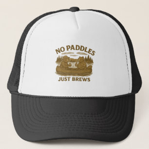 Keine Paddeln nur brauen Funny Canoe Beavers Bee Truckerkappe