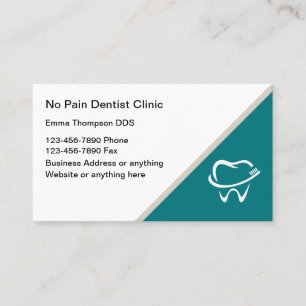 Keine Pain Dentist Service-Visitenkarten Visitenkarte