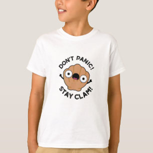 Keine Panik Bleibe Clam Funny Animal Pun T-Shirt
