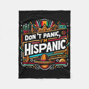 Keine Panik, ich bin hispanischer Funny mexikanisc Fleecedecke