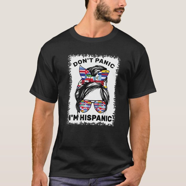 Keine Panik, ich bin hispanischer Nationalhelden T-Shirt (Vorderseite)