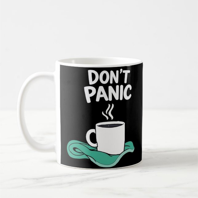 Keine Panik mit Handtuch Kaffeetasse (Links)