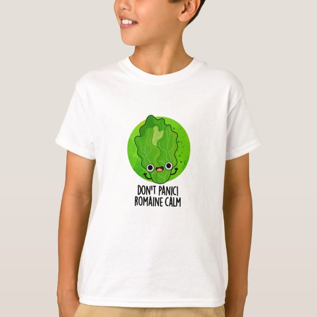 Keine Panik Romaine Calm Funny Veggie Pun T-Shirt (Vorderseite)