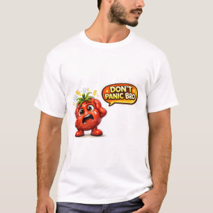 Keine Panik, sei Bio Lustiges Süßes Frucht Pun Gra T-Shirt