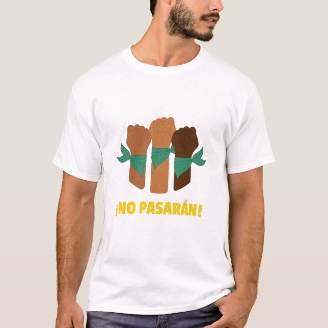 keine Pasaran-Handunterstützung T-Shirt (Vorderseite)