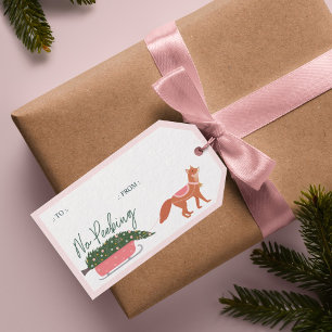 Keine Peeking Woodland Fox & Tree Delivery Geschenkanhänger