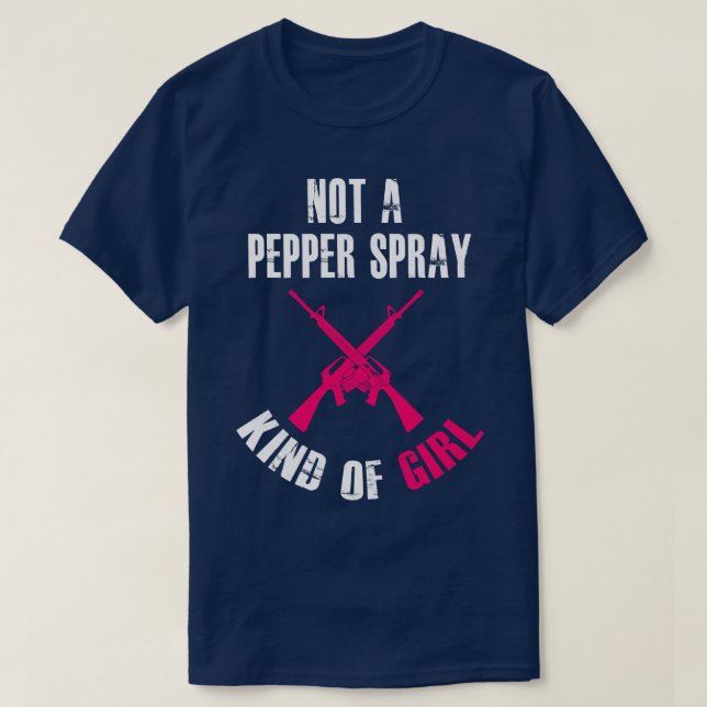Keine Pepper-Spray-Art von Girl Pro Gun T-Shirt (Design vorne)