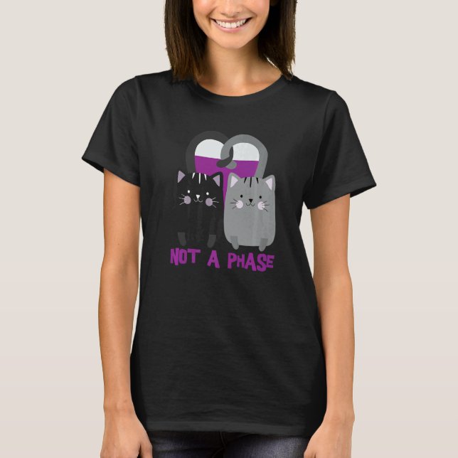 Keine Phase Katzen Asexualität Ace Pride Lgbtq T-Shirt (Vorderseite)