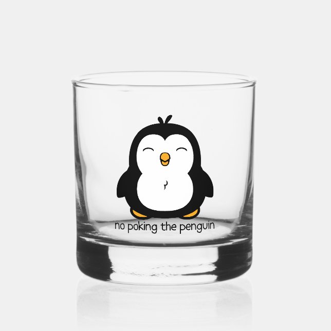Keine Pinguine Whiskyglas (Vorderseite)
