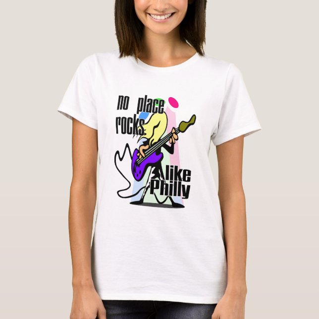 Keine Platz-Felsen mögen Philly T-Shirt (Vorderseite)